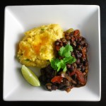 Black Beans w/ Jalapeno Cheddar Polenta