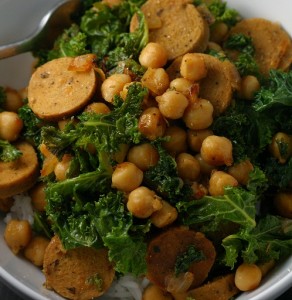 Sausage w/ Chickpeas & Kale