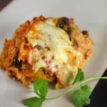 Veggie Chicken Enchilada Bake