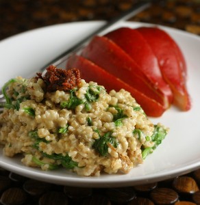 Savory Steel Cut Oats For One