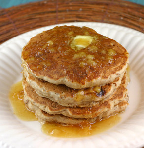 Banana Rum Steel Cut Oat Pancakes