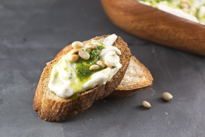 Whipped Feta with Herb Oil