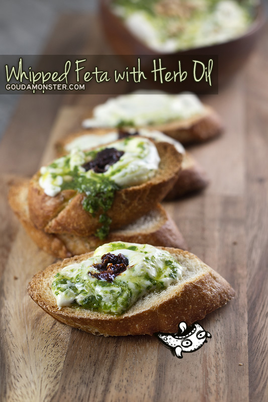 Whipped Feta with Herb Oil