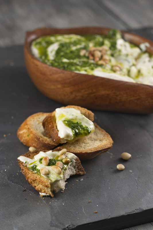 Whipped Feta with Herb Oil